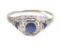 18k White Gold Sapphire Ring Size 7.25