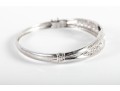 14k White Gold Moissanite Cuff Bracelet