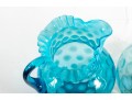 Blue Coin Spot Depression Glass Drinkware