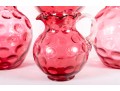 Cranberry Coin Depression Glass Pitchers