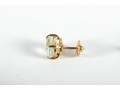 18k Yellow Gold Aquamarine Stud Earrings