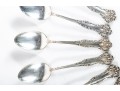 Simpson Hall Miller & Co. Sterling Silver Tea Spoons With Green Man/Lion Handles