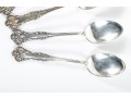 Simpson Hall Miller & Co. Sterling Silver Tea Spoons With Green Man/Lion Handles
