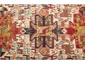 Colorful Wool Runner Rug With Camel Motifs (9’6” X 3’9)
