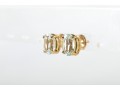 18k Yellow Gold Aquamarine Stud Earrings