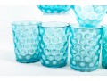 Blue Coin Spot Depression Glass Drinkware
