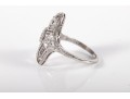 Shreve & Co. Platinum Moissanite Filigree Ring Size 3.5