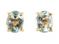 18k Yellow Gold Aquamarine Stud Earrings