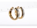 18k Yellow Gold Diamond Hoop Earrings