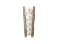 10k Yellow Gold Cultured Pearl And Diamond Ladder Pendant