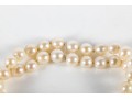 14k White Gold Two-Strand Cultured Pearl And White Sapphire Bracelet