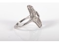 Shreve & Co. Platinum Moissanite Filigree Ring Size 3.5