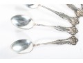 Simpson Hall Miller & Co. Sterling Silver Tea Spoons With Green Man/Lion Handles
