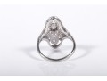 Shreve & Co. Platinum Moissanite Filigree Ring Size 3.5
