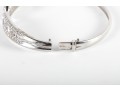 14k White Gold Moissanite Cuff Bracelet