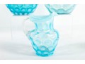 Blue Coin Spot Depression Glass Drinkware