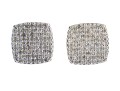 10k White Gold Diamond Pave Earrings