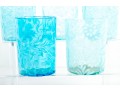 Variety Of Blue Depression Glass Tumblers
