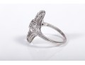 Shreve & Co. Platinum Moissanite Filigree Ring Size 3.5