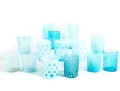 Variety Of Blue Depression Glass Tumblers