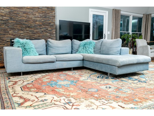 Roche Bobois Blue Upholstered Sectional