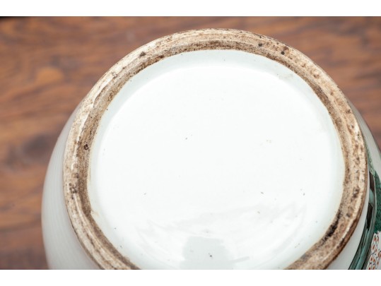 Chinese Famille Rose Ceramic Floor Vases Depicting Festival Scenes