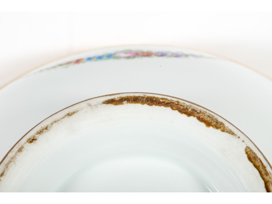 Julius H. Brauer Porcelain Floral And Gilt Centerpiece Bowl