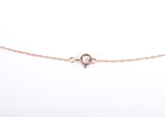 10k Yellow Gold Diamond Heart Pendant Necklace