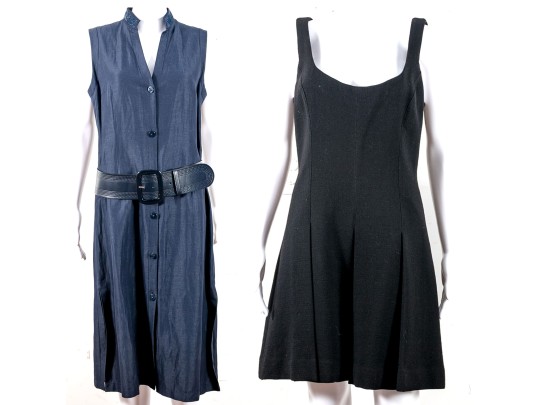 Sleeveless Cocktail Or Party Dresses Including Milly And A Silk-Linen Dress
