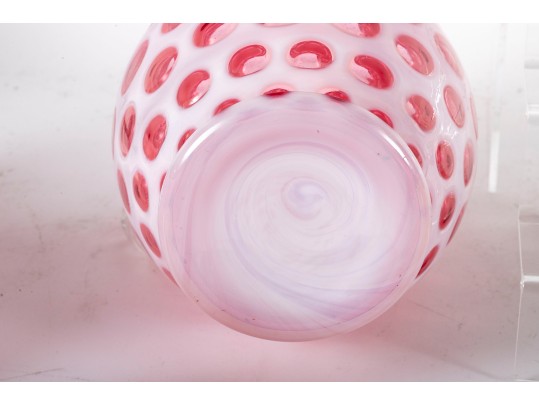 Milky Pink Coin Depression Glassware