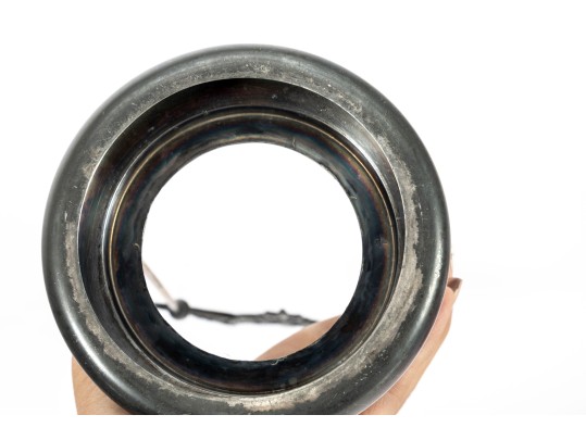 Floral Painted Cranberry Coin Depression Glass Pickle Castors