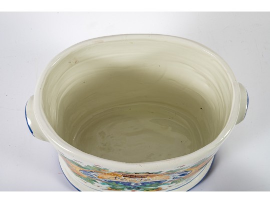 Italian Majolica Ceramic Pasta Canister