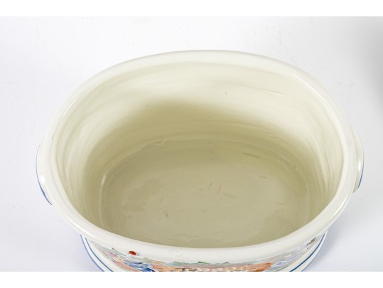 Italian Majolica Ceramic Pasta Canister