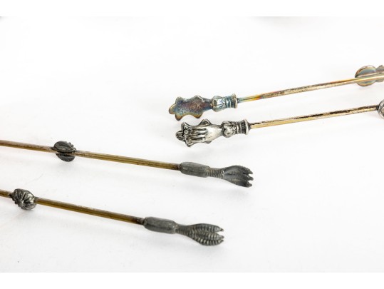 Floral Painted Cranberry Coin Depression Glass Pickle Castors