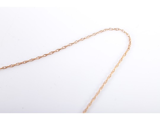 10k Yellow Gold Diamond Heart Pendant Necklace