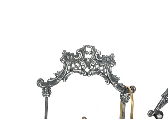 Floral Painted Cranberry Coin Depression Glass Pickle Castors