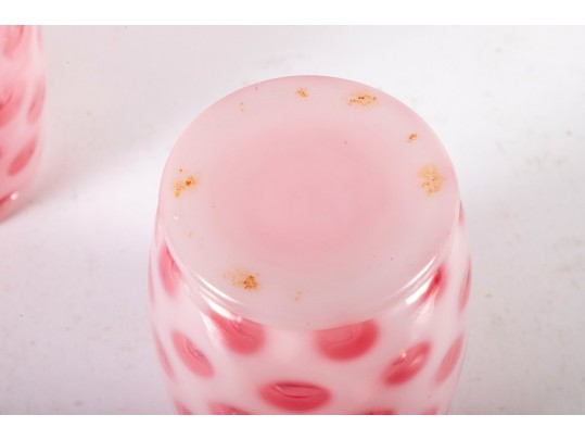 Milky Pink Coin Depression Glassware