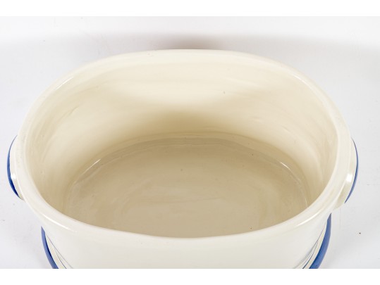 Italian Majolica Ceramic Flour Canister