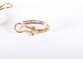 14k Yellow Gold Moissanite J-Curve Hoop Earrings