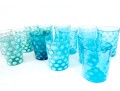 Blue Coin Spot Glass Tumblers