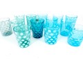 Blue Coin Spot Glass Tumblers