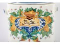 Italian Majolica Ceramic Pasta Canister
