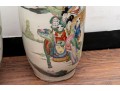 Chinese Famille Rose Ceramic Floor Vases Depicting Festival Scenes