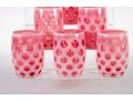 Milky Pink Coin Depression Glassware