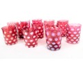 Cranberry Coin Spot Glass Tumblers