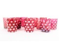 Cranberry Coin Spot Glass Tumblers