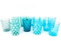 Blue Coin Spot Glass Tumblers