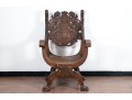 Antique Carved Oak Renaissance Styled Chair