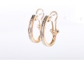 14k Yellow Gold Moissanite J-Curve Hoop Earrings