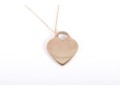 10k Yellow Gold Diamond Heart Pendant Necklace
